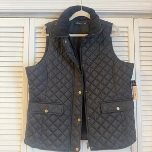Ralph Lauren Black Quilted Vest